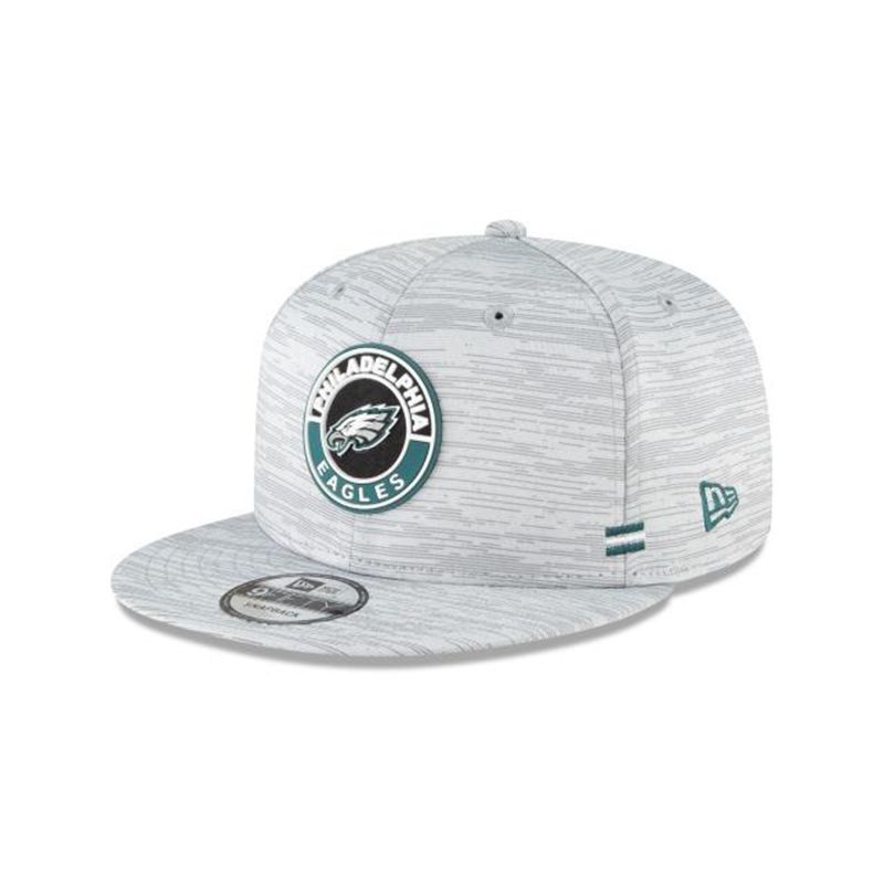 NFL Philadelphia Eagles Official Fall Sideline 9Fifty Snapback (DYW1538) - Grey New Era Caps